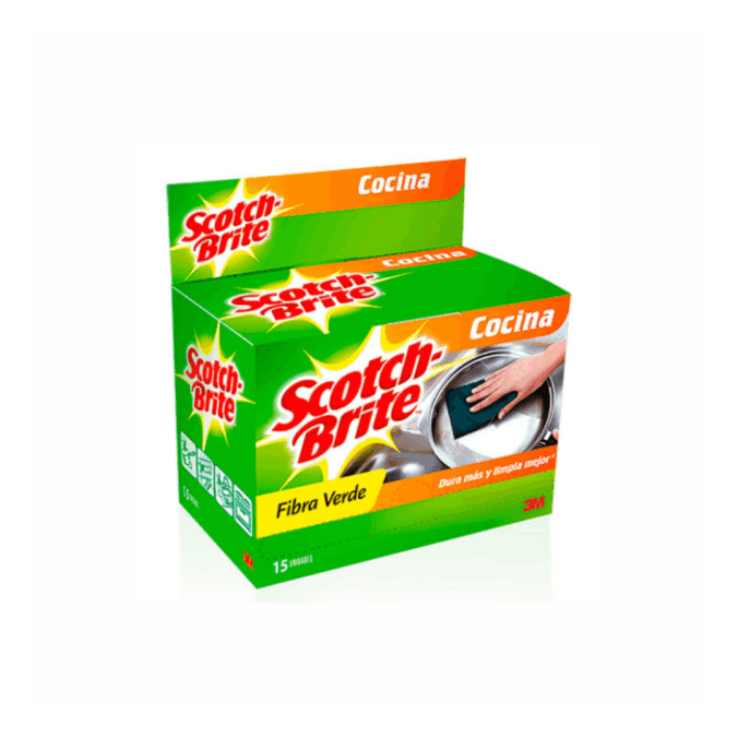 Esponja verde 15u Scotch Brite
