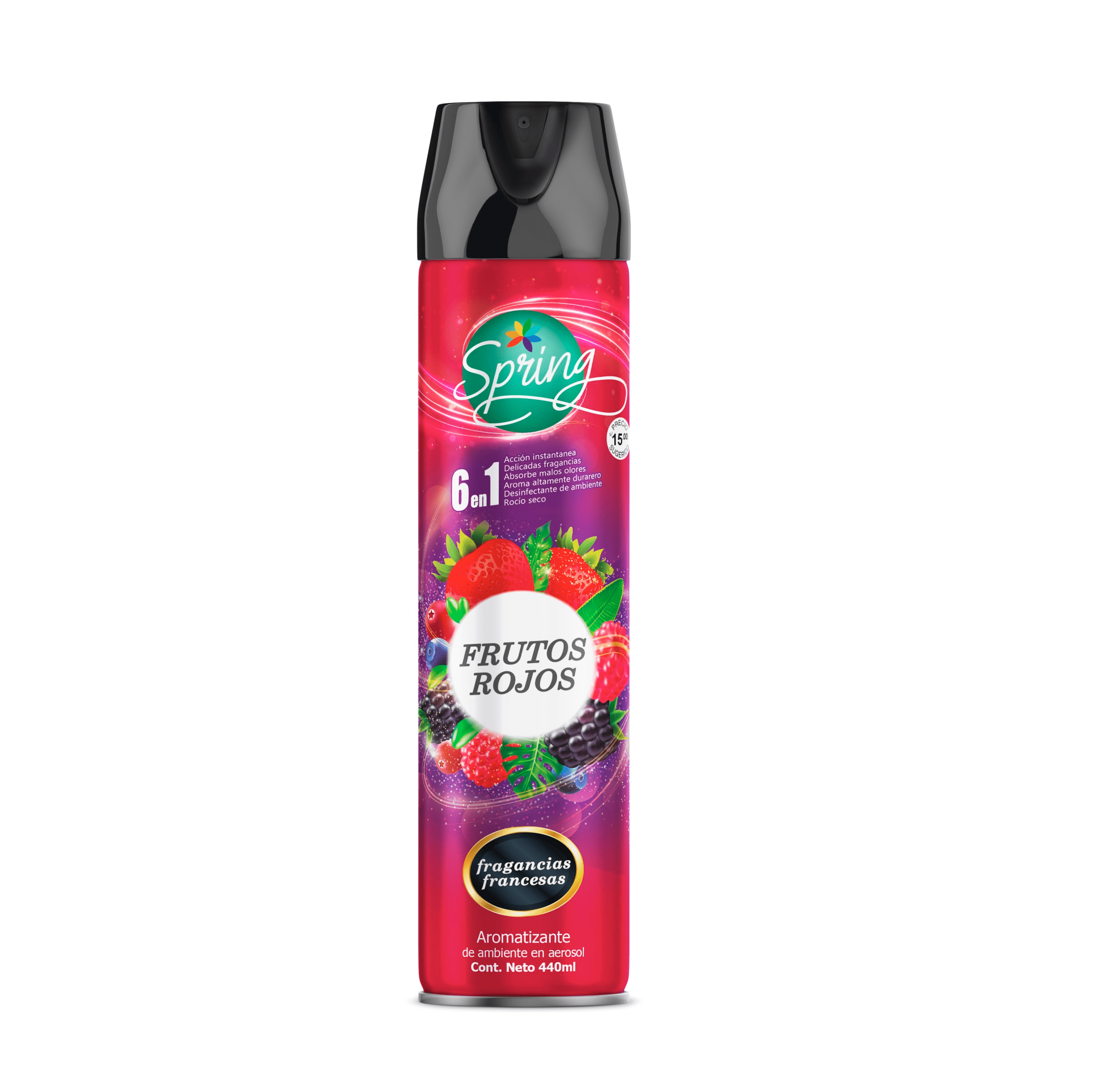 Ambientador Aerosol Frutos Rojos 440ml Spring