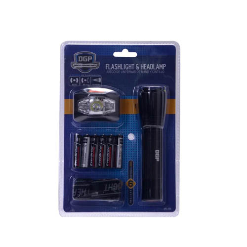 KIT LINTERNA MANOS LIBRES + LINTERNA DE MANO DGP