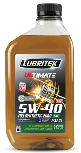 ACEITE DE MOTOR SINTÉTICO 5W-40 BOTELLA DE 1/4 GL