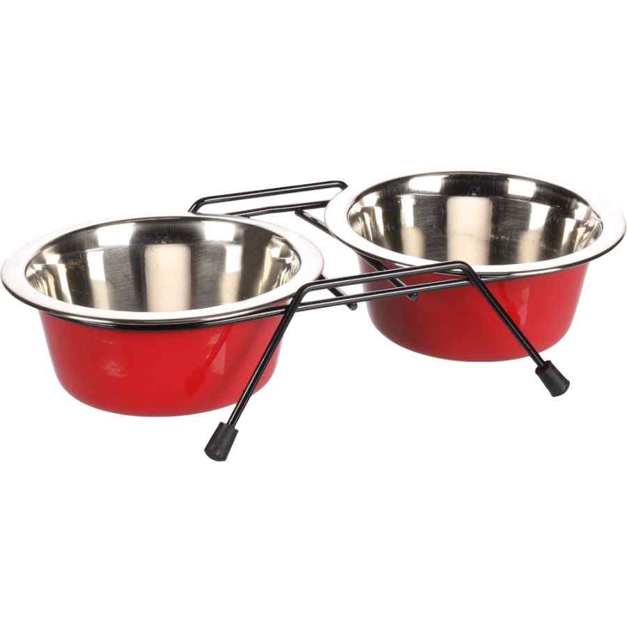 Set Comedero + Soporte Arjun Rojo/Negro